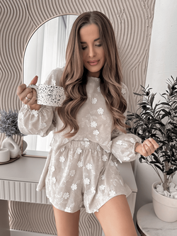 ANDREA - BAWEŁNIANY KOMPLET BEŻ WZÓR